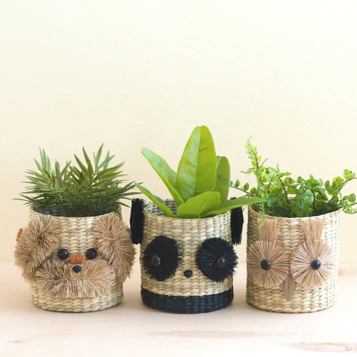 Dog 6" Seagrass Basket Planter - Planter Basket | LIKHÂ