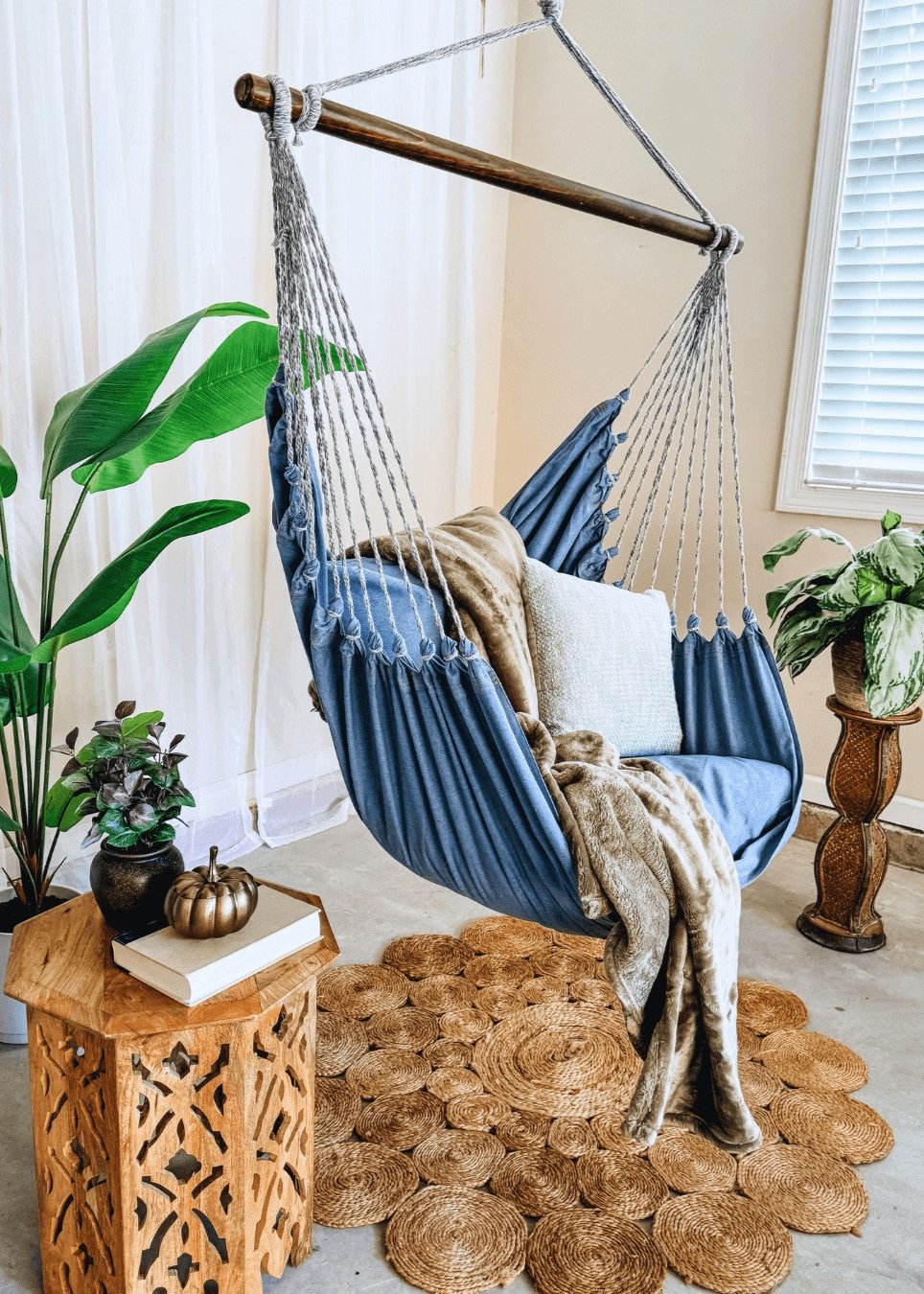 Silla hamaca colgante de interior Blue Jeans | DENIM