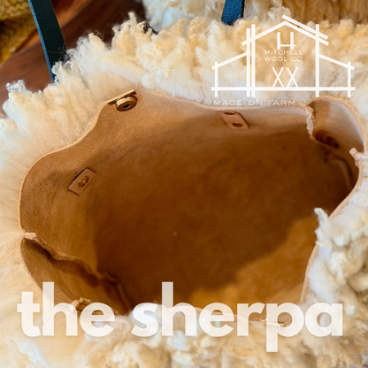 SHERPA BAG sheep fleece handbag