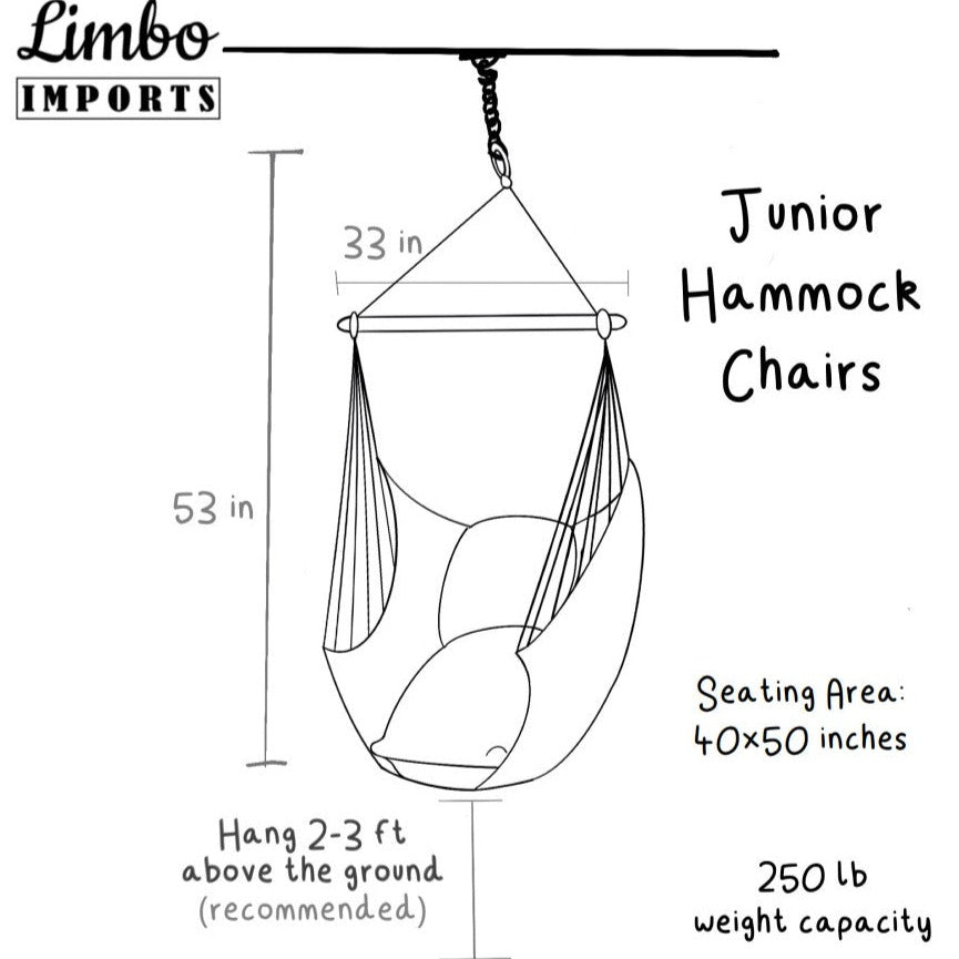 Small Classic White Hammock Chair Swing  | CLASSIC Jr.