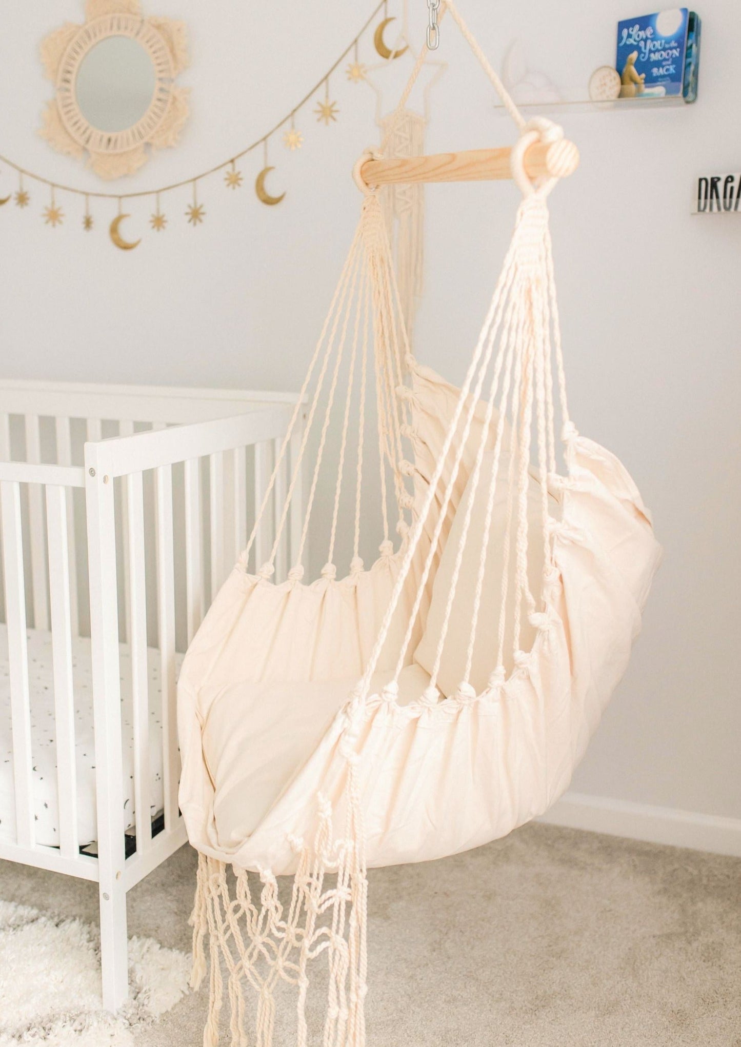 Silla colgante tipo hamaca de macramé pequeña | SERENA Jr.