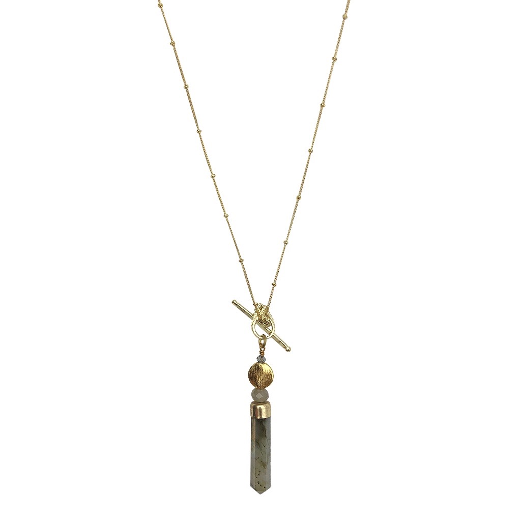 Collar de lazo de labradorita