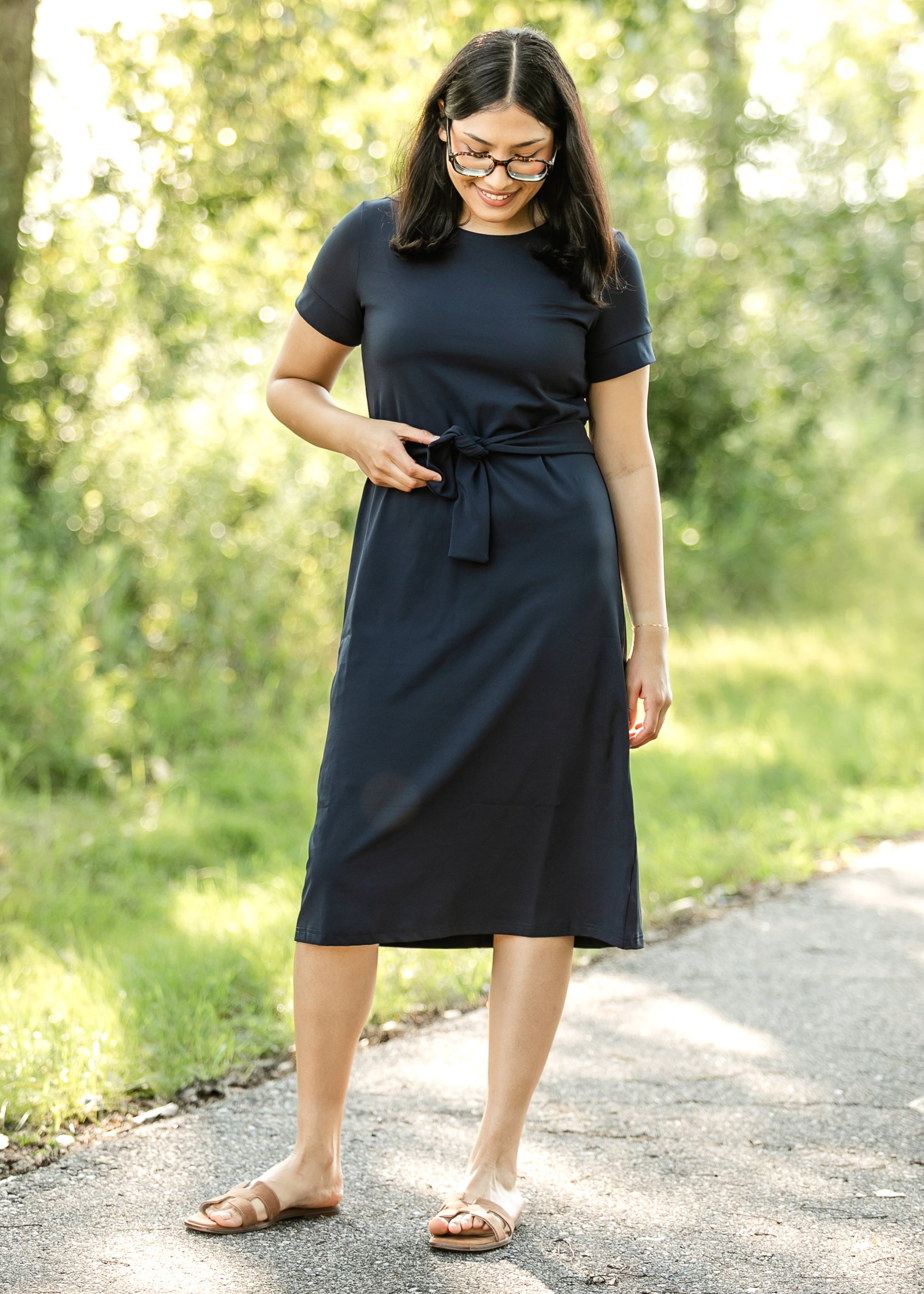 Lennox Classic Midi Dress, Gray / Large