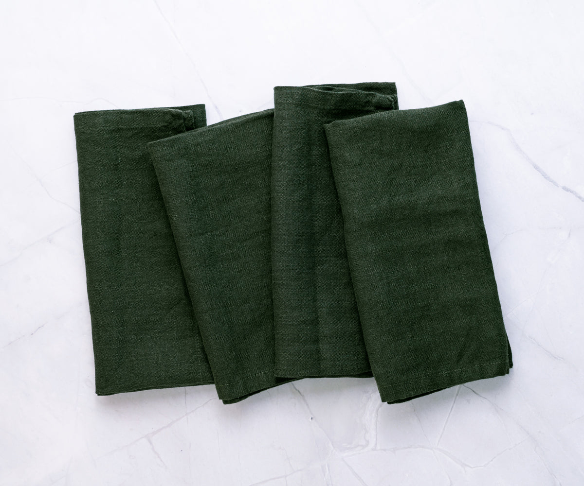 Green Linen Napkins