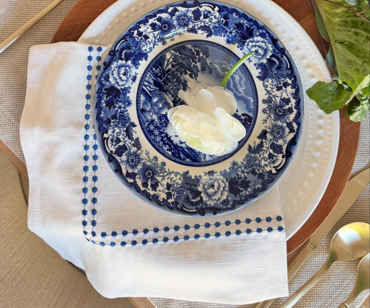 White Dinner Napkins - Pearl Napkins