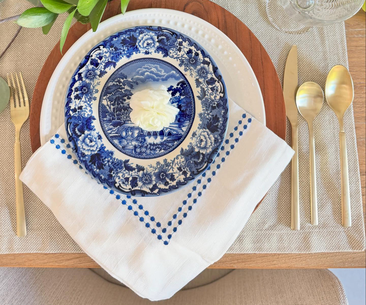White Dinner Napkins - Pearl Napkins