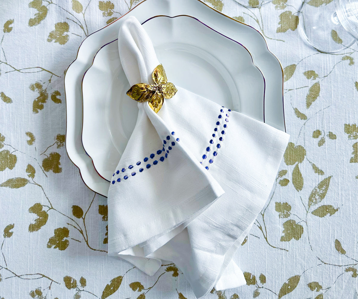 White Dinner Napkins - Pearl Napkins