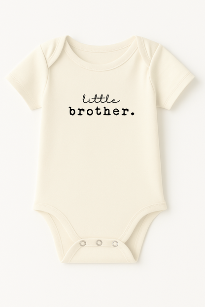 Body de bebé de manga corta de algodón orgánico Little Brother