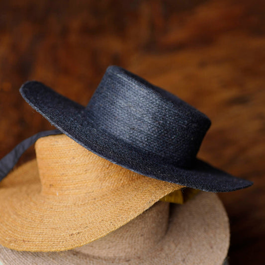 Sombrero de yute LOLI en negro