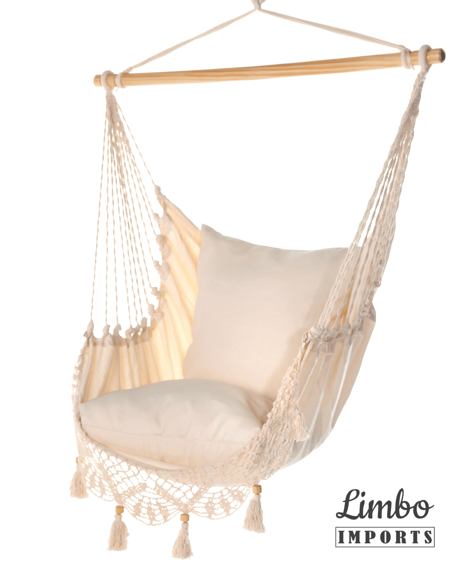 Silla hamaca colgante de ganchillo blanco | LUCIA