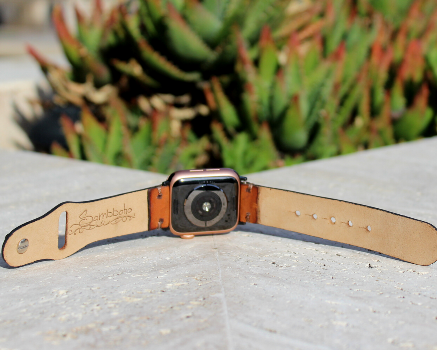 Correa de cuero trenzado para Apple Watch