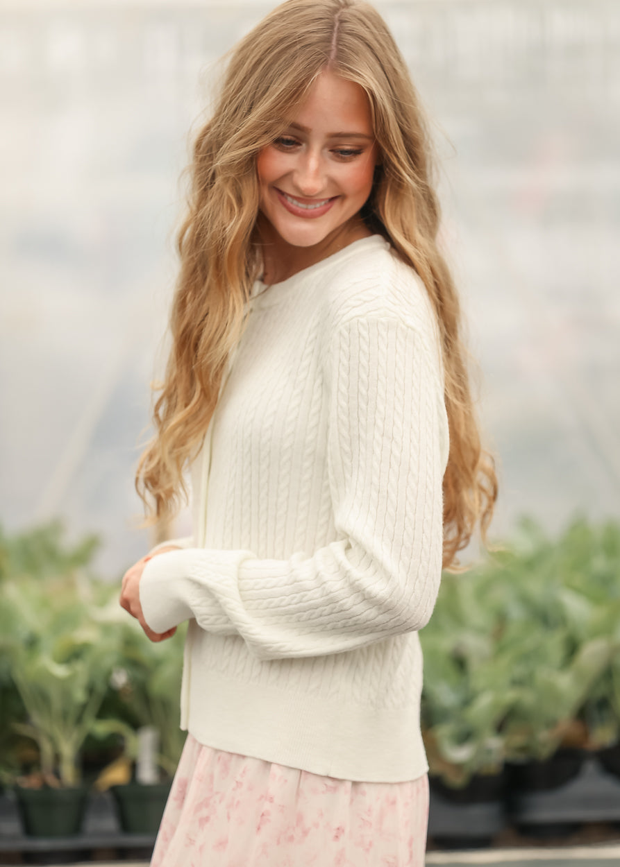 Cárdigan Mason abotonado blanco