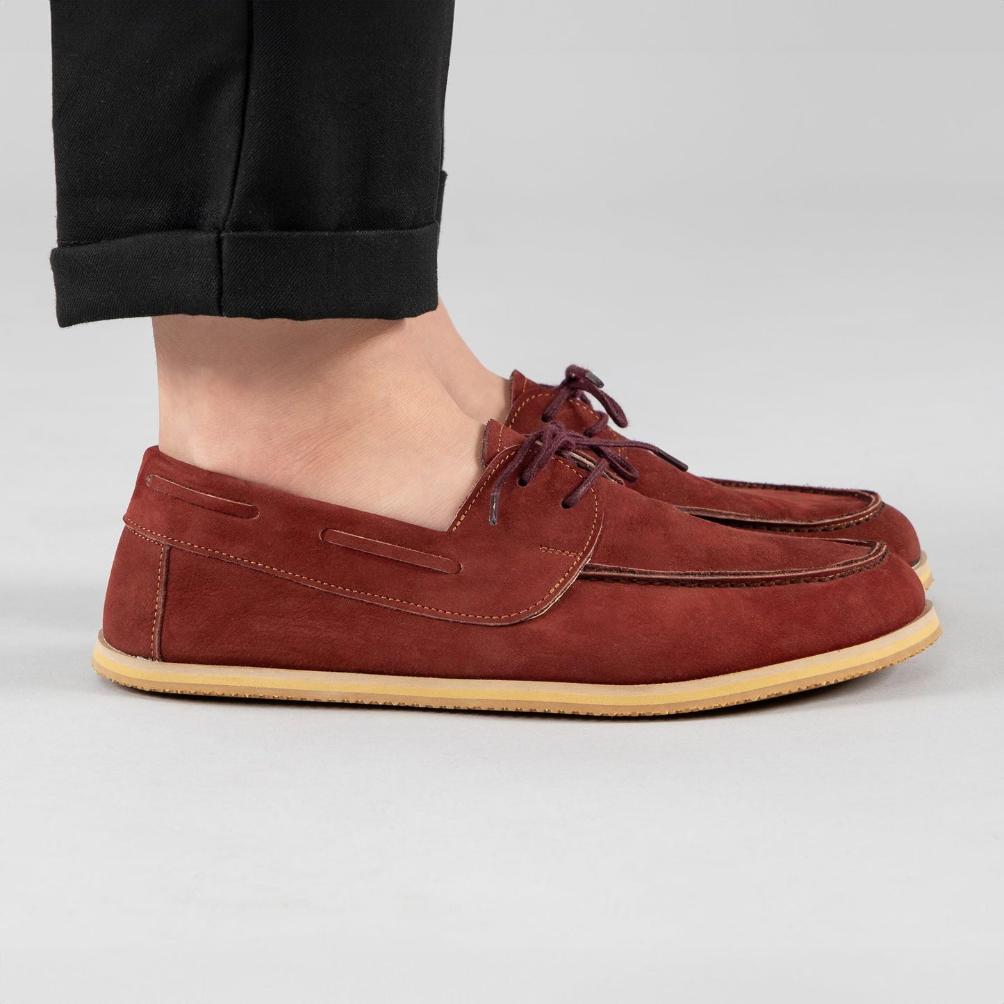 Zapatos náuticos burdeos para hombre