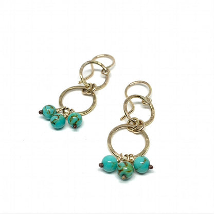 Mini Turquoise Chandelier Earrings