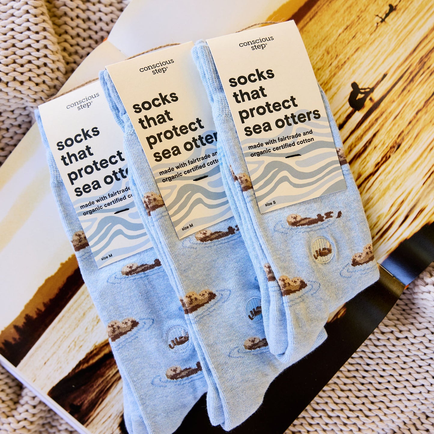 Calcetines que protegen a las nutrias marinas