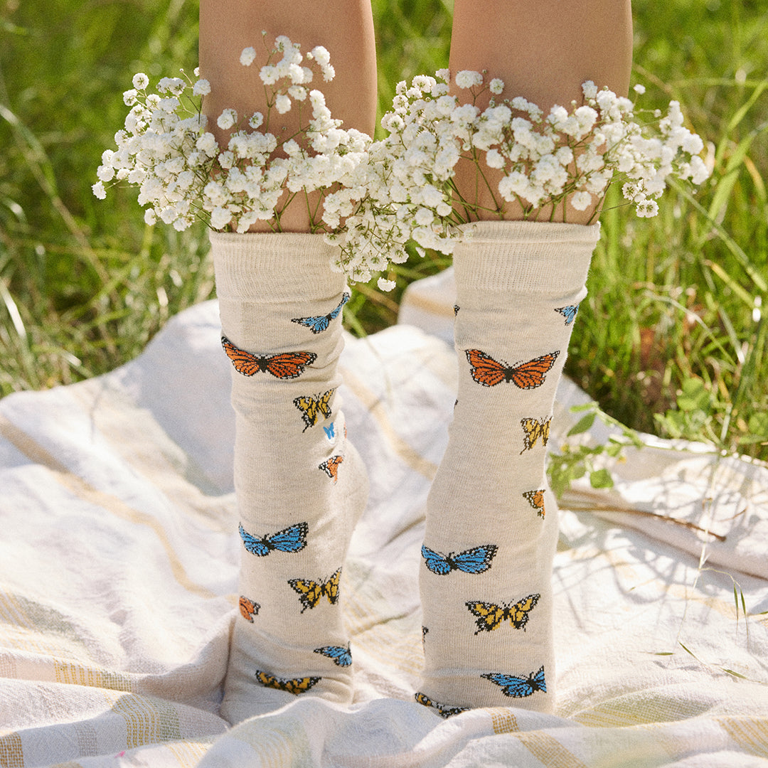 Calcetines que protegen a las mariposas