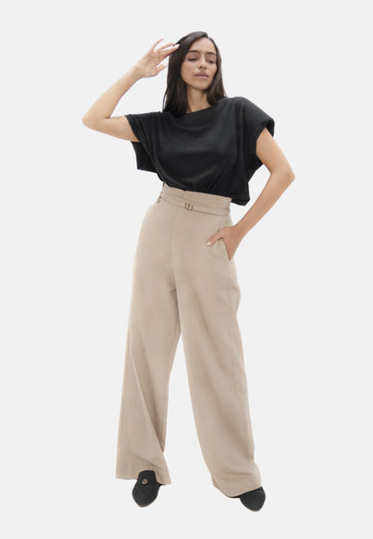 Muscat - Camiseta de hombros descubiertos - Arena negra