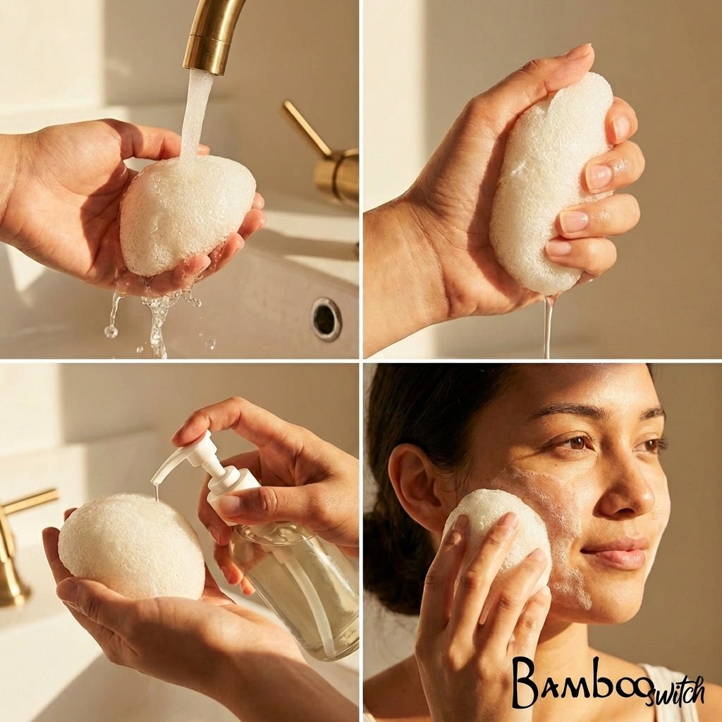 Esponja facial natural de konjac