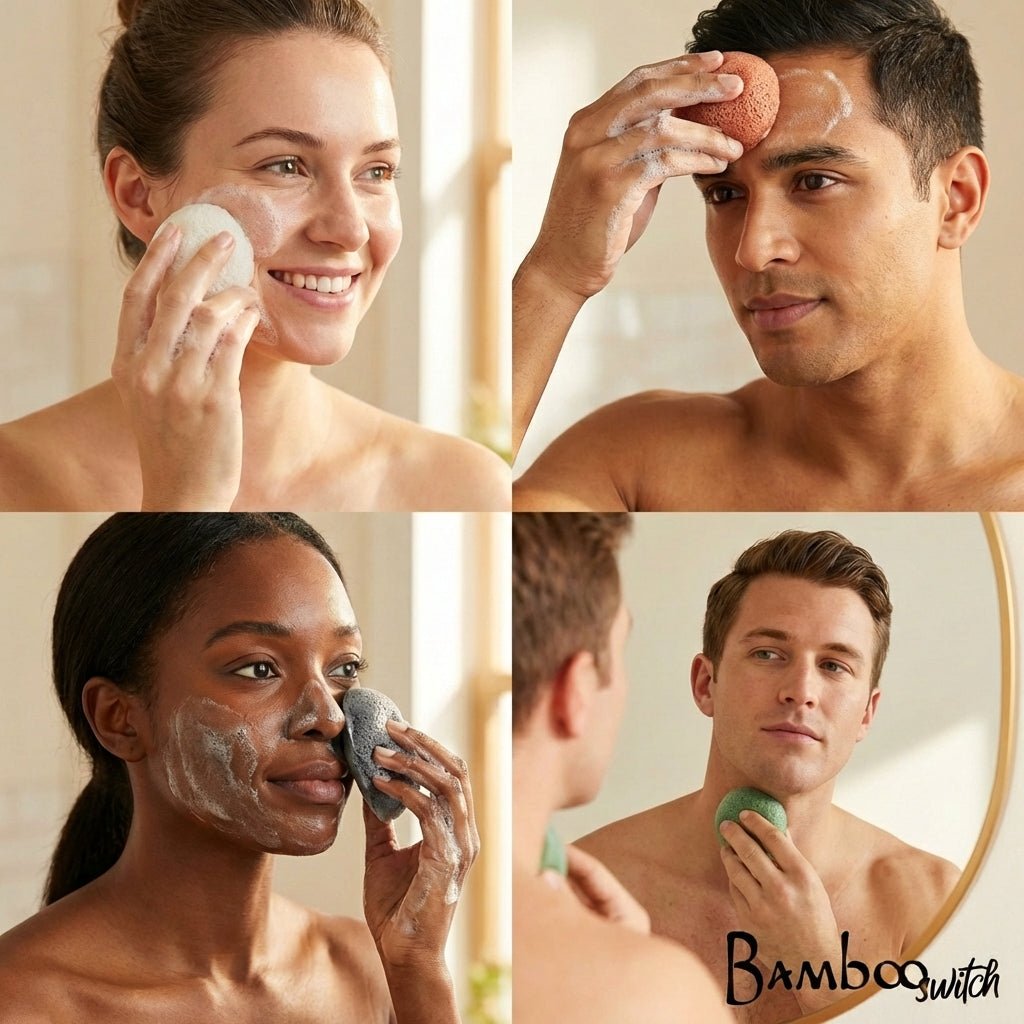 Esponja facial natural de konjac