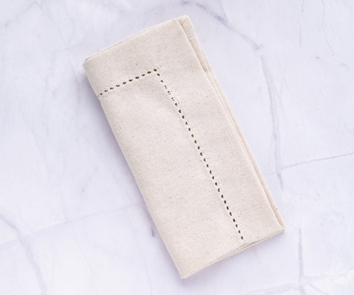 Servilletas con dobladillo - Servilletas de mesa - Servilletas de tela de algodón