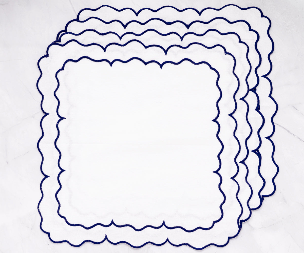 Servilletas festoneadas - Servilletas de tela para bodas