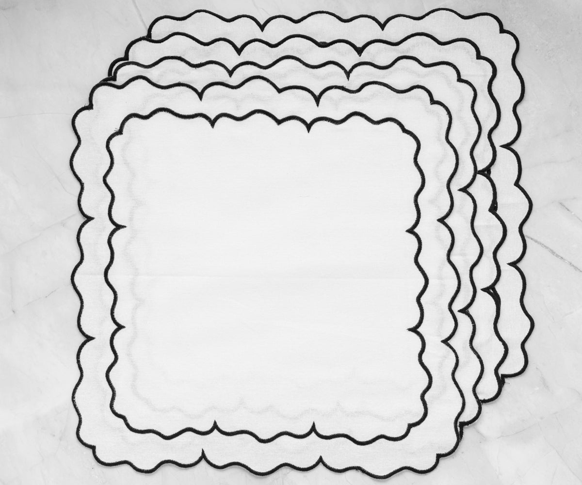 Servilletas festoneadas - Servilletas de tela para bodas