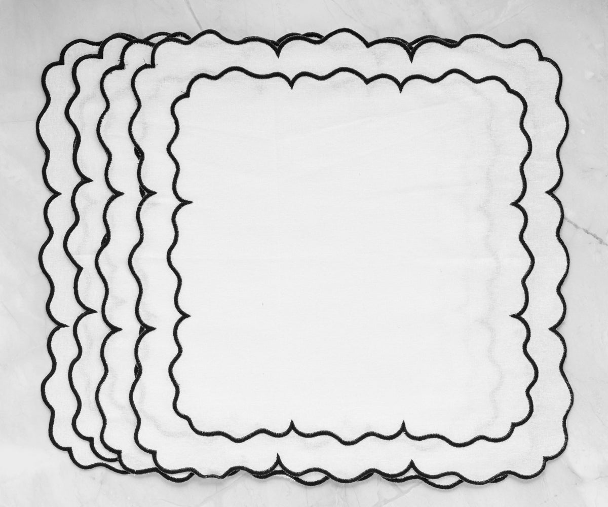 Servilletas festoneadas - Servilletas de tela para bodas