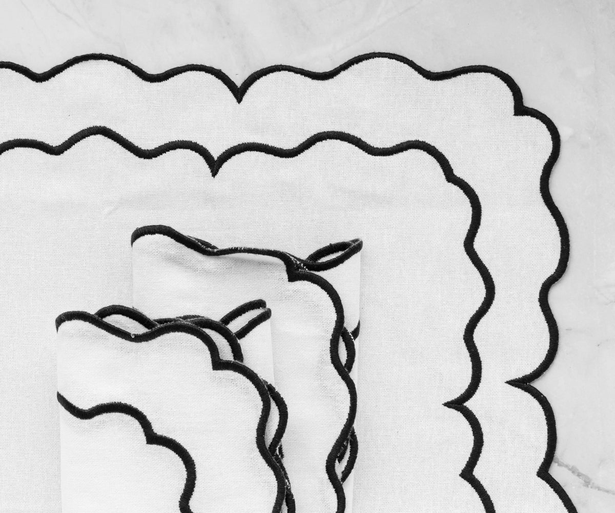 Servilletas festoneadas - Servilletas de tela para bodas