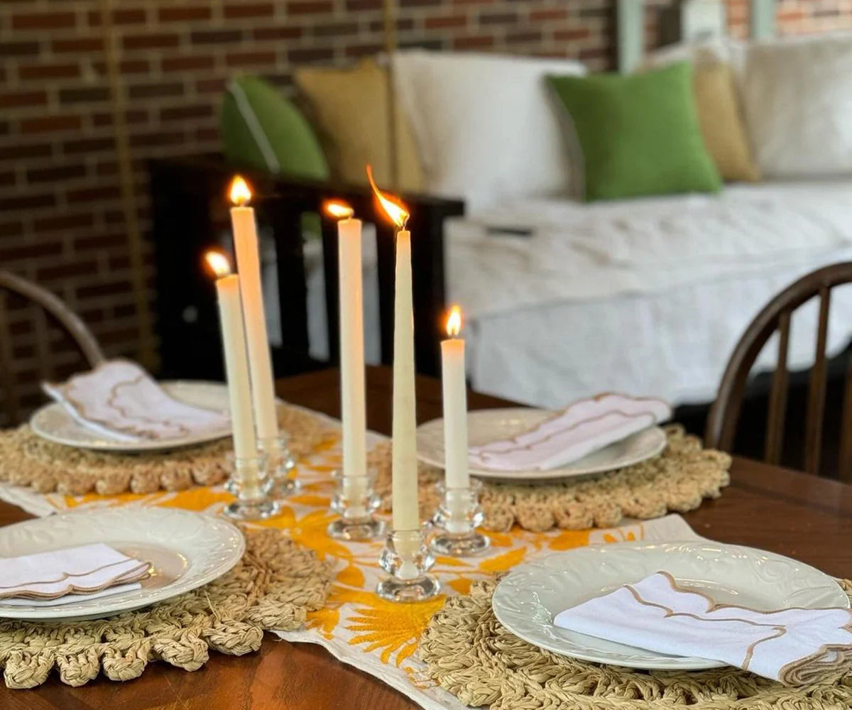 Servilletas festoneadas - Servilletas de tela para bodas