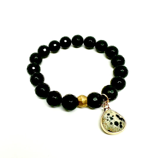 Onyx Bracelet Faceted