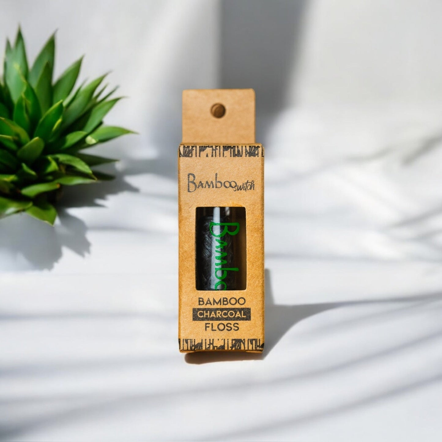 Bamboo Charcoal Floss in Glass Container Total
