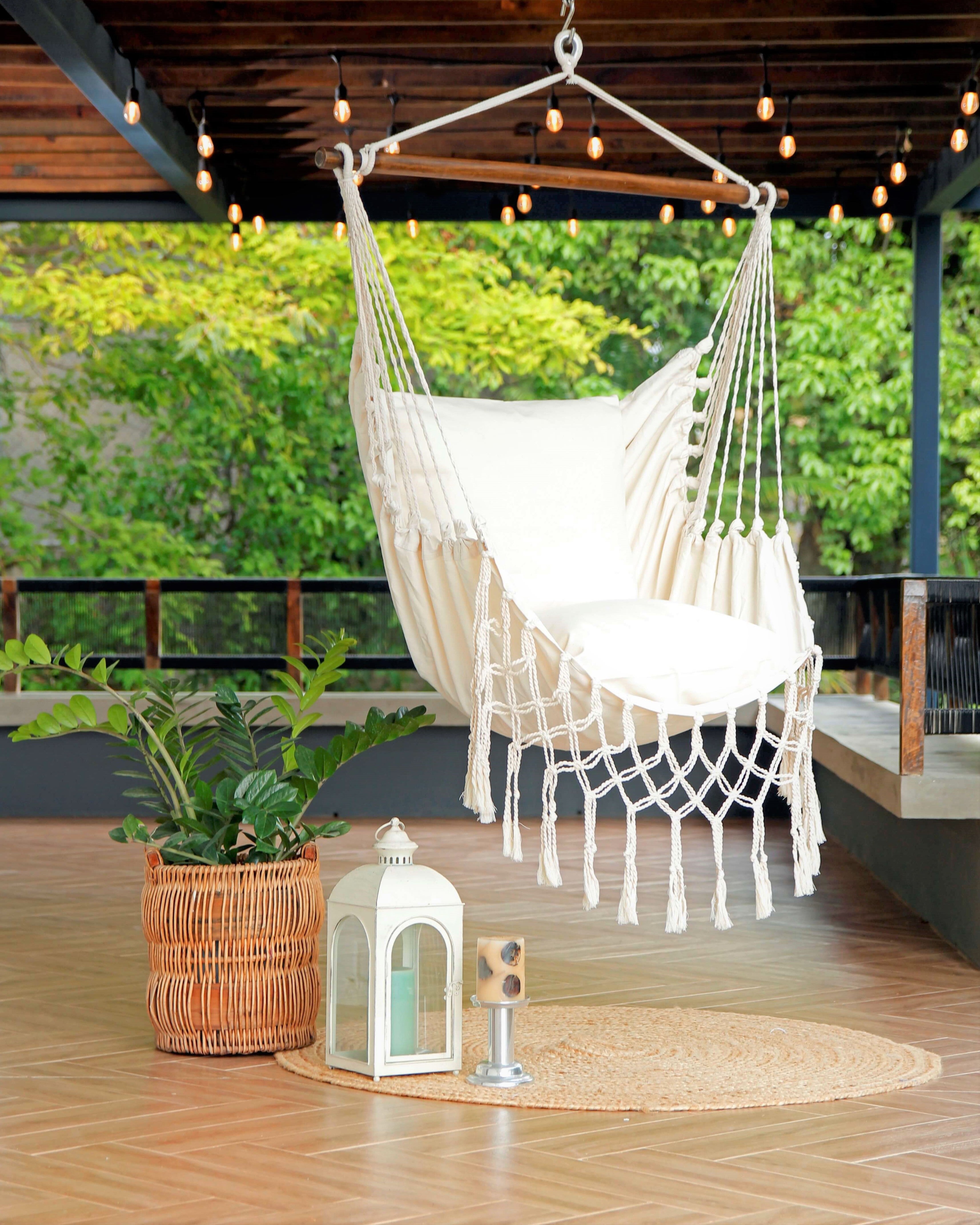 Limbo Imports Serena Macrame Hammock Chair Swing - Thumbnail 4