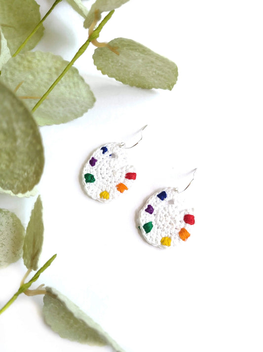 Pendientes de paleta de pintura