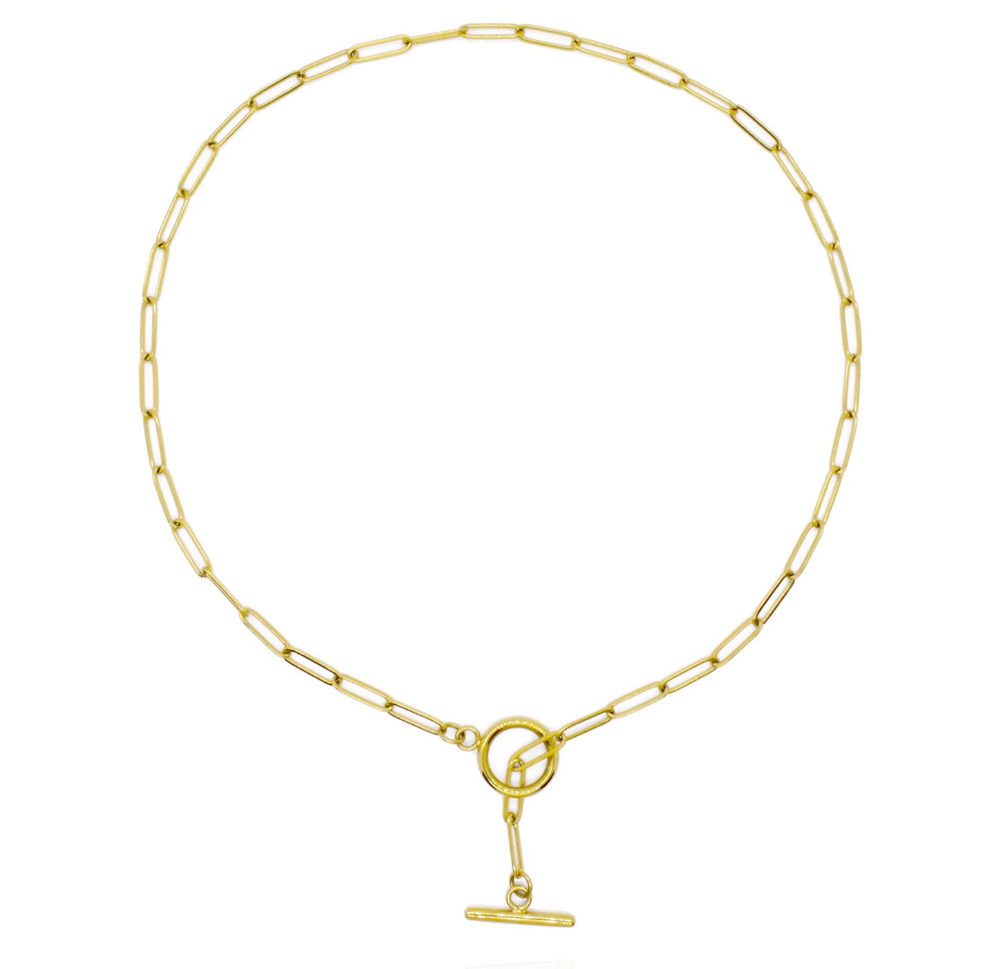 COLLAR DE CADENA CON CLIPS SUJETAPAPELES DORADOS JAMIE