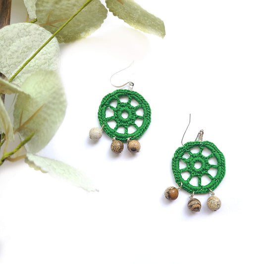 Picture Jasper Earrings