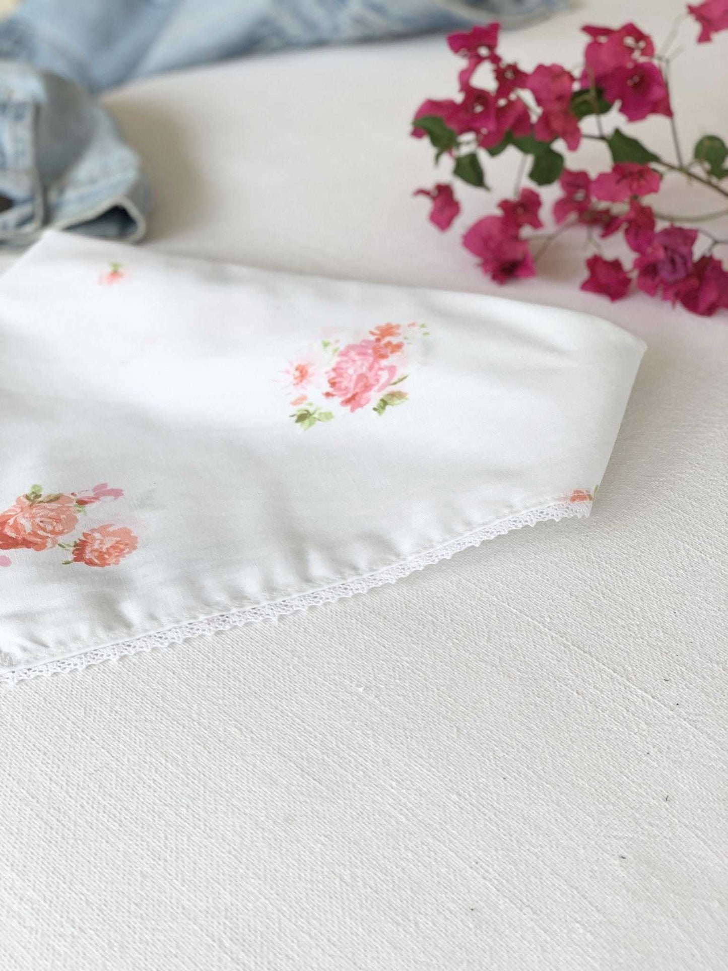 Pink and Orange Floral Face Bandana - The Penelope Bandana