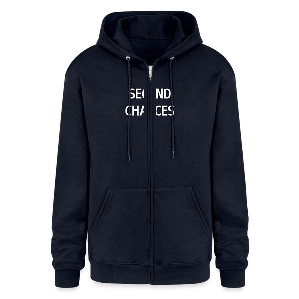 Re Concept Second Chances Champion Unisex Full Zip Hoodie - navy