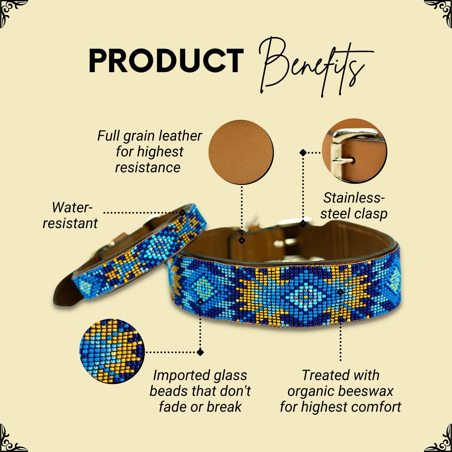 Collar para perros Sambboho de Maldivas (Colección Glam)