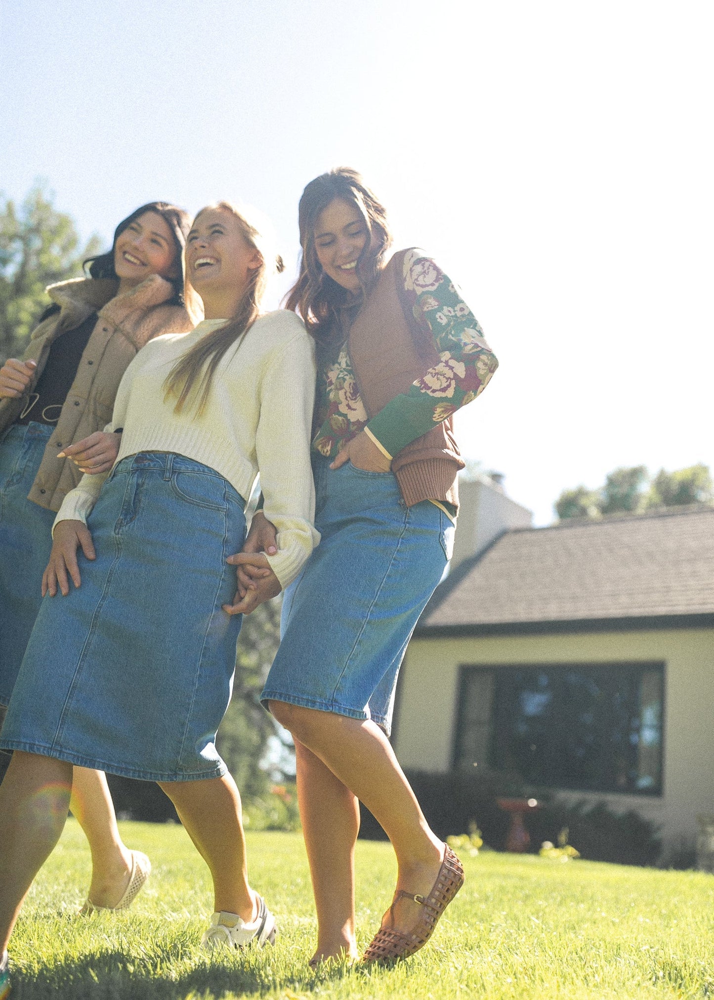 Falda midi clásica Remi Denim