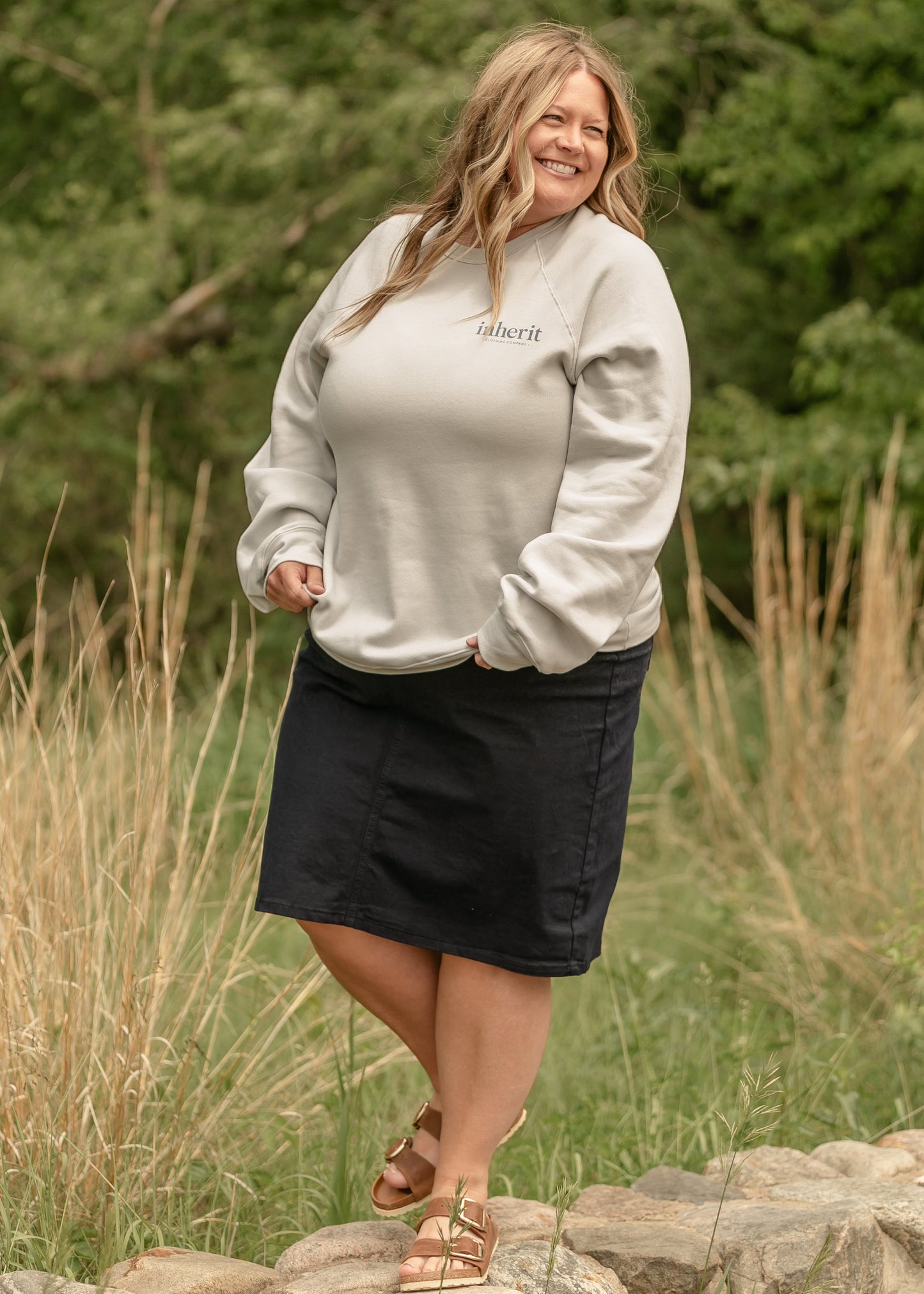 Falda midi vaquera Remi Navy
