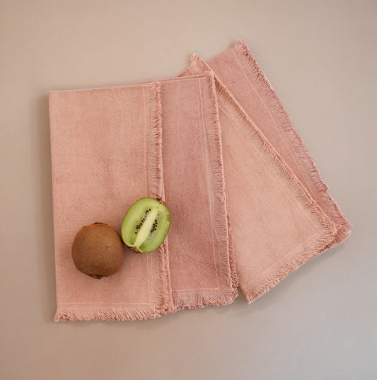 Servilletas de algodón rosas (juego de 4) de CECILIADENADIE studio