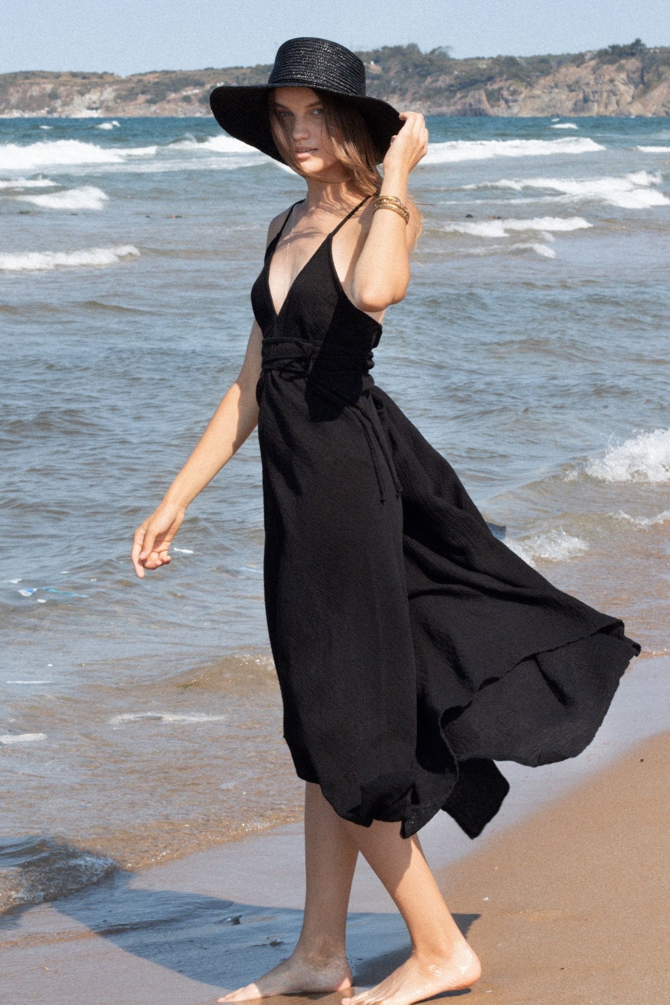 The Handloom Sage Maxi Dress - Black The Handloom Sage Maxi Dress - Black