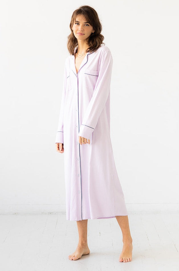 Camisa de dormir SALUA de algodón Pima - Larga