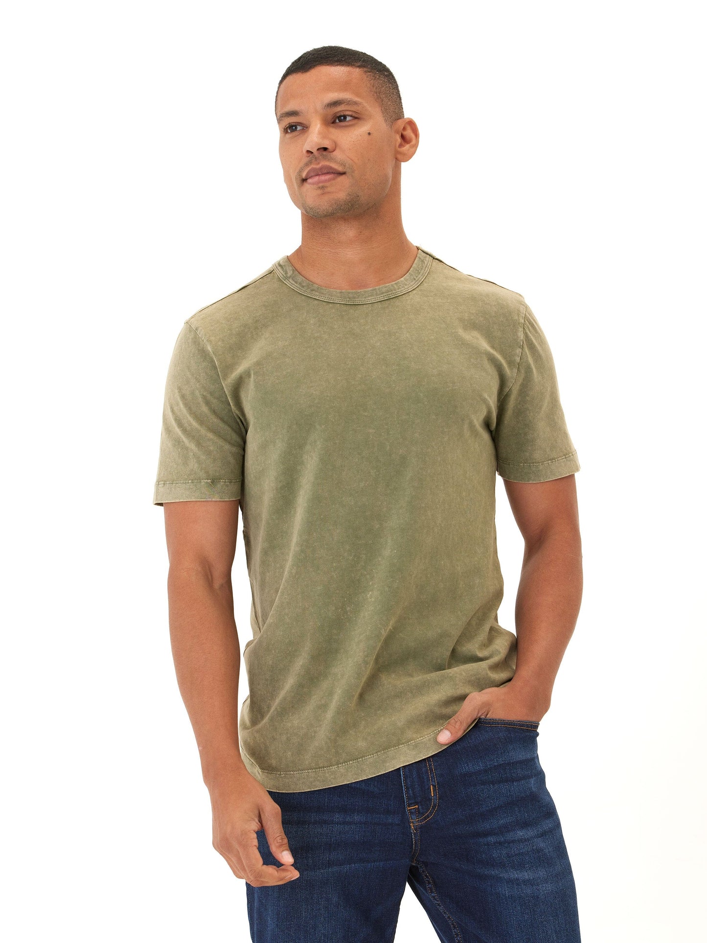 Shawn Mineral Wash Eco Cotton Jersey Crew Tee
