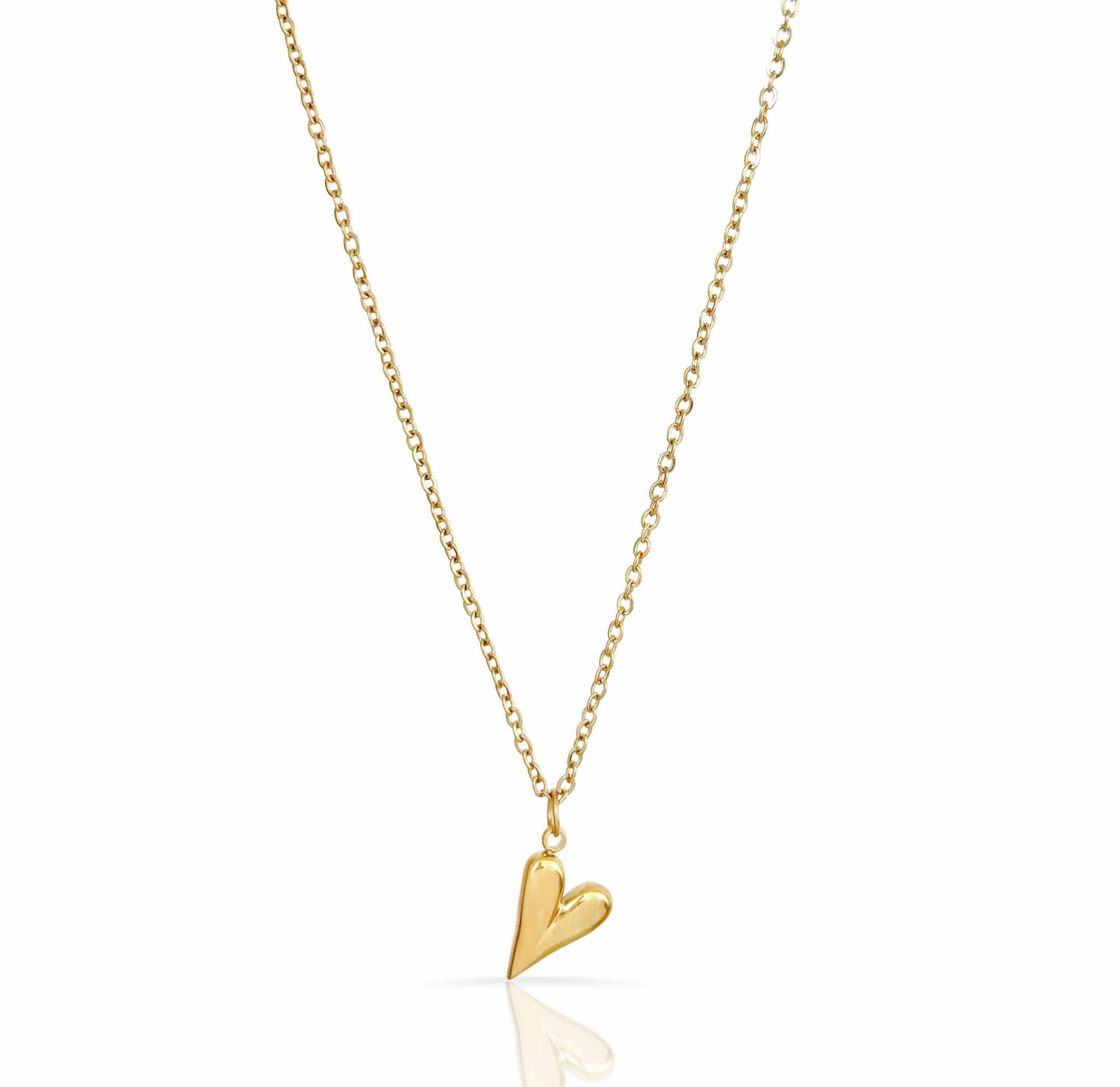 SADIE DAINTY GOLD HEART PENDANT NECKLACE