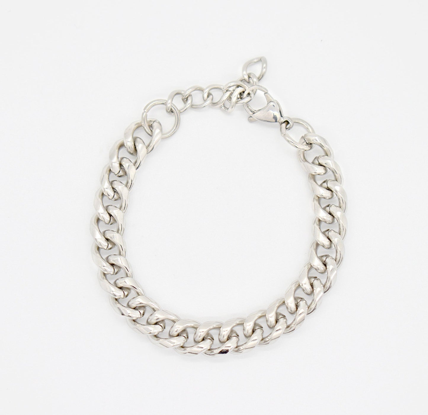 MASON SILVER CUBAN CHAIN BRACELET -  SILVER