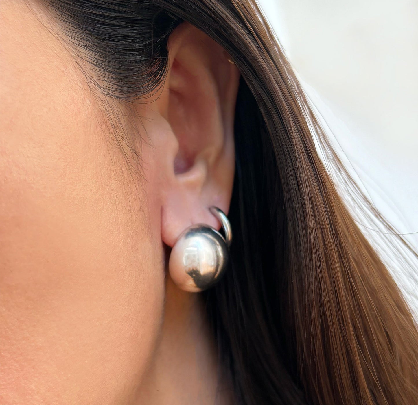 PENDIENTES DE CÚPULA DE PLATA MARYLYN