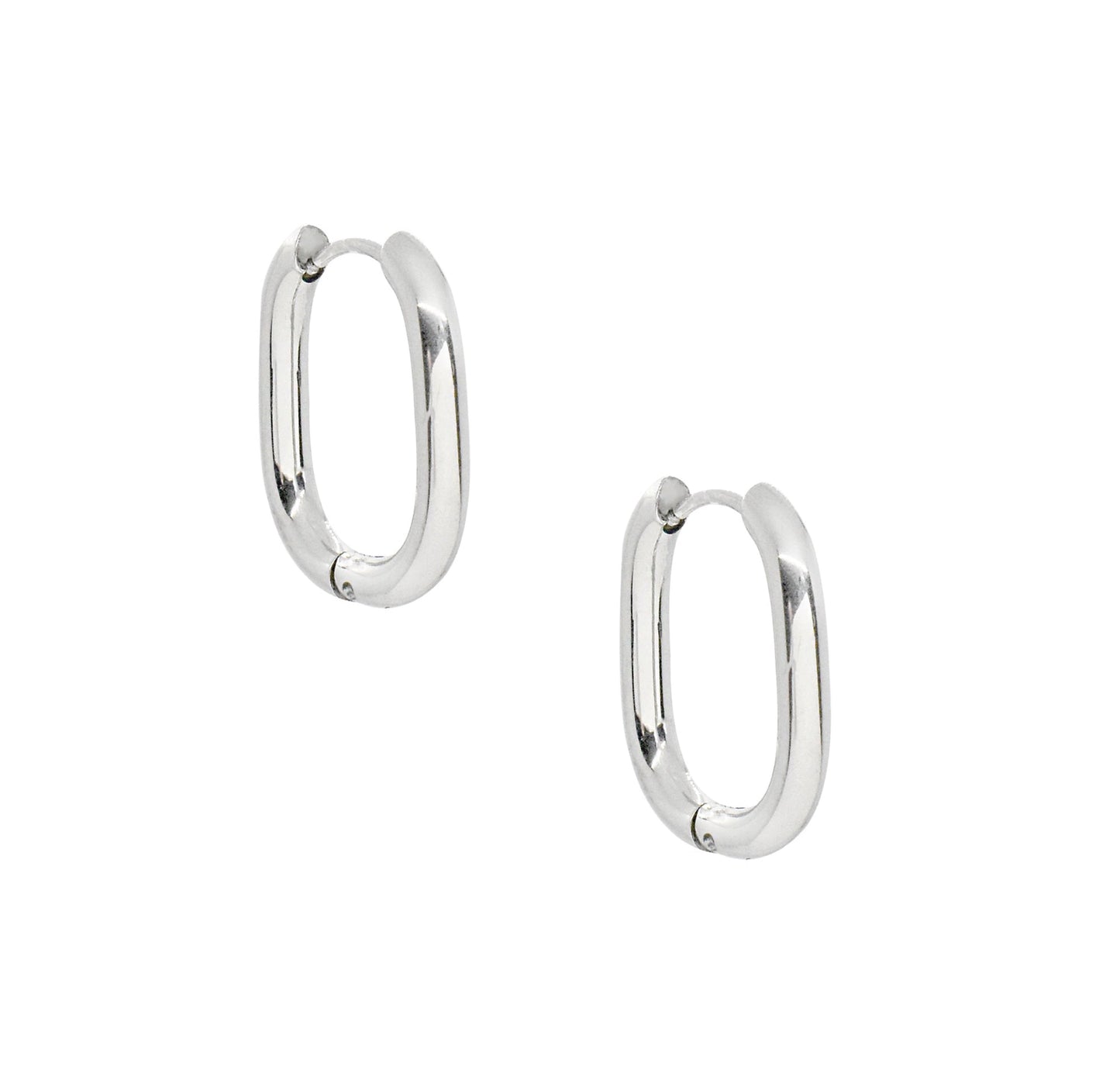 FIONA - PENDIENTES DE ARO OVALADOS DE PLATA