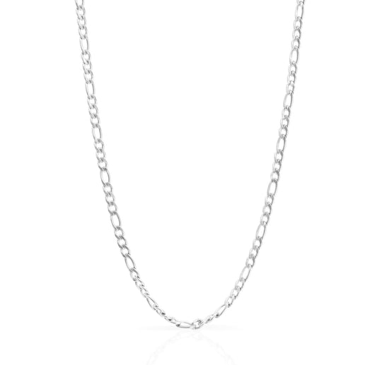 COLLAR DE CADENA FIGARO DE PLATA BOBBI