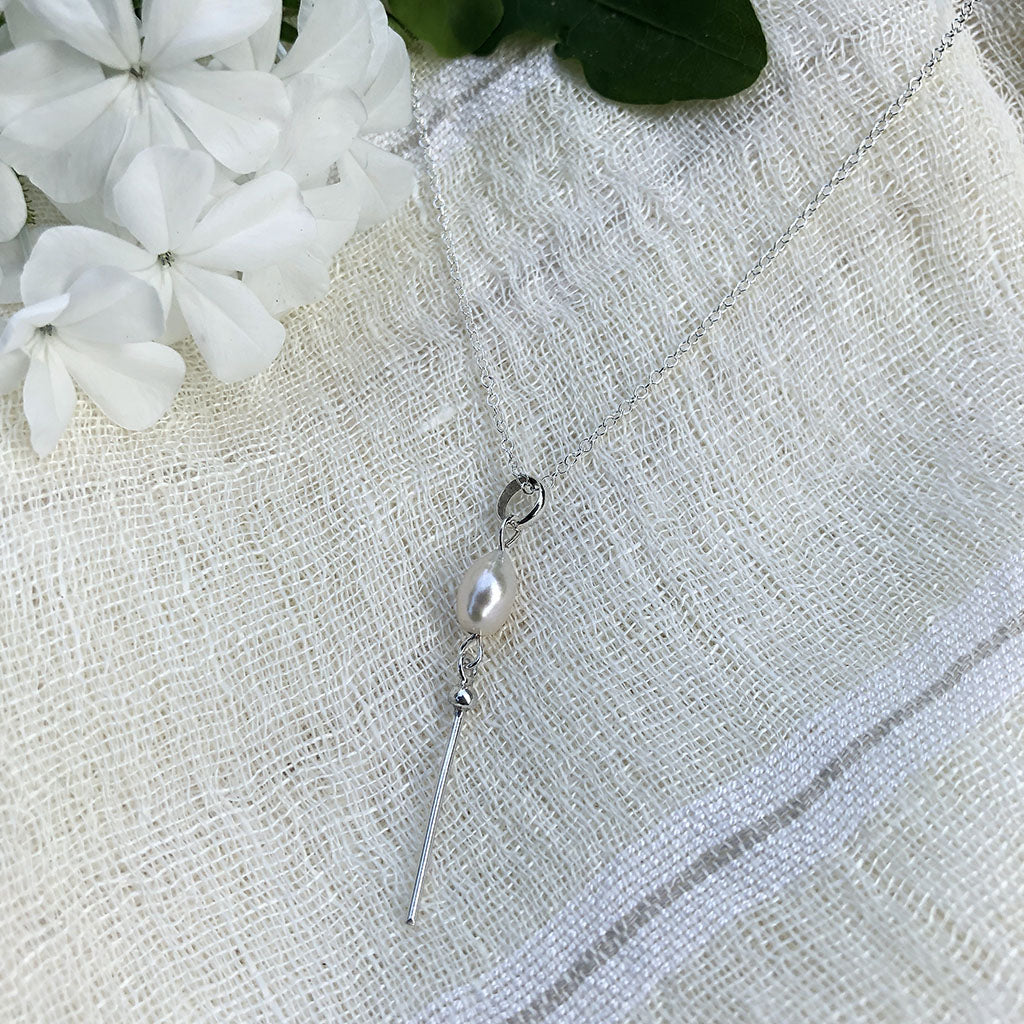 Collar de barra de perlas de agua dulce